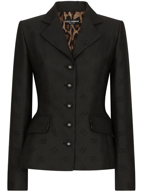 Blazer con motivo logo jacquard Dolce & Gabbana | F26CHTHJMOWN0000